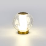 SL6520.304.01 Прикроватная лампа ST-Luce латунь/прозрачный с пузырьками воздуха LED 1*5W 4000K HELMI