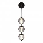 SL6520.401.01 Светильник настенный ST-Luce черный жемчуг/прозрачно-дымчатый LED 1*15W 4000K HELMI