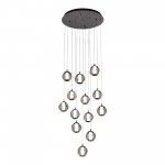 SL6520.403.13 Светильник подвесной ST-Luce черный жемчуг/прозрачно-дымчатый LED 1*65W 4000K HELMI