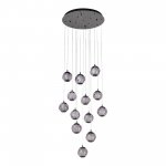 SL6520.403.13 Светильник подвесной ST-Luce черный жемчуг/прозрачно-дымчатый LED 1*65W 4000K HELMI