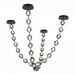 SL6520.403.16 Светильник подвесной ST-Luce черный жемчуг/прозрачно-дымчатый LED 1*80W 4000K HELMI