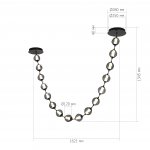 SL6520.403.16 Светильник подвесной ST-Luce черный жемчуг/прозрачно-дымчатый LED 1*80W 4000K HELMI