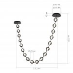 SL6520.403.18 Светильник подвесной ST-Luce черный жемчуг/прозрачно-дымчатый LED 1*90W 4000K HELMI