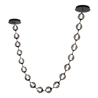 SL6520.403.18 Светильник подвесной ST-Luce черный жемчуг/прозрачно-дымчатый LED 1*90W 4000K HELMI