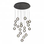 SL6520.403.20 Светильник подвесной ST-Luce черный жемчуг/прозрачно-дымчатый LED 1*100W 4000K HELMI