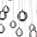 SL6520.403.20 Светильник подвесной ST-Luce черный жемчуг/прозрачно-дымчатый LED 1*100W 4000K HELMI