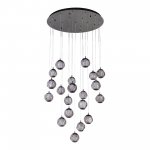 SL6520.403.20 Светильник подвесной ST-Luce черный жемчуг/прозрачно-дымчатый LED 1*100W 4000K HELMI