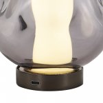 SL6520.404.01 Прикроватная лампа ST-Luce черный жемчуг/прозрачно-дымчатый LED 1*5W 4000K HELMI