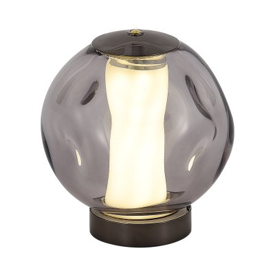 SL6520.404.01 Прикроватная лампа ST-Luce черный жемчуг/прозрачно-дымчатый LED 1*5W 4000K HELMI