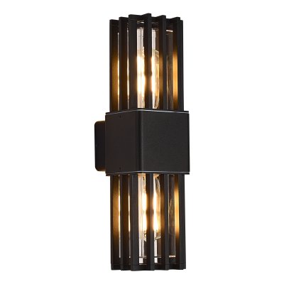 SL9018.401.02 Светильник уличный настенный ST-Luce черный/черный E27 2*15W IRUM