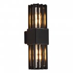 SL9018.401.02 Светильник уличный настенный ST-Luce черный/черный E27 2*15W IRUM