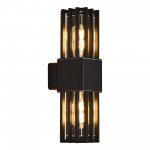 SL9018.401.02 Светильник уличный настенный ST-Luce черный/черный E27 2*15W IRUM