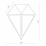 Светильник уличный настенный St luce SL9500.441.01 CUBISMO