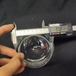 Плафон стекло шар прозрачный с юбкой под винты 120*130мм 110102 GARONNI