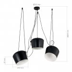 SLE120643-03.1 Светильник подвесной Черный/Черный E27 3*40W TRIESTE
