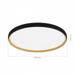 SLE1810-402-01 Светильник потолочный Черный, Золотистый/белая LED 1*42W 4000K HELST