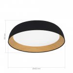 SLE1812-402-01 Светильник потолочный Черный, Древесный/белая LED 1*36W 4000K MUSE