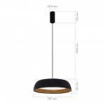 SLE1812-403-01 Светильник подвесной Черный, Древесный/белая LED 1*30W 4000K MUSE