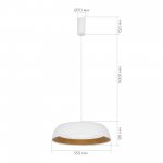 SLE1812-503-01 Светильник подвесной Белый, Древесный/белая LED 1*30W 4000K MUSE