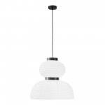 SLE6021-523-02 Светильник подвесной черный/белый D400*H380mm E27 2*60W LYKKE