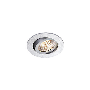 SLV 1000305 PIREQ 68 ROUND светильник встраиваемый IP23 6.6Вт с LED 3000K, 580лм, 38°, с БП, матированный алюминий