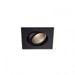 SLV 1000306 PIREQ 68 SQUARE светильник встраиваемый IP23 6.6Вт с LED 3000K, 580лм, 38°, с БП, черный