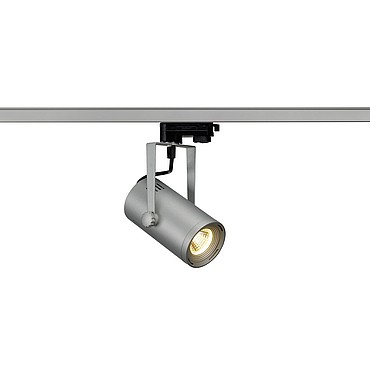 SLV 153804 EURO SPOT LED, small, 9W COB LED, silbergrau, 36°, 3000K, inkl. 3P.-Adapter