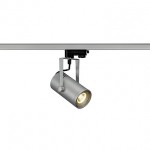 SLV 153804 EURO SPOT LED, small, 9W COB LED, silbergrau, 36°, 3000K, inkl. 3P.-Adapter