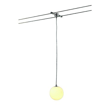 SLV 181170 WIRE SYSTEM, SPHERE WIRE PD-1 светильник подвесной для лампы QT9 G4 20Вт макс., хром / стекло белое