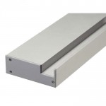 SLV 213674 GLENOS Profi-Wandtr?ger-Profil , inkl.Endkappen, silber, 1m