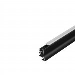 SLV 214000 GLENOS Fussleiste-Profil 100, mattschwarz, 1m, mit semi- transparenter Acrylabdeckung