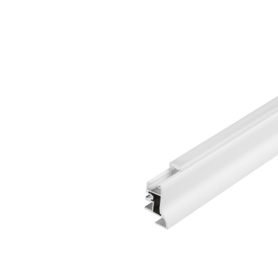 SLV 214001 GLENOS Fu?leisten-Profil 100, mattweiss, 1m, mit semi- transparenter Acrylabdeckung