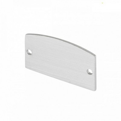 SLV 214384 GLENOS Endkappe f?r Profi- Einbau-Profil 2713, silber, 2 St?ck
