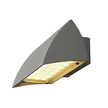 SLV 227054 NOVA LED WALL OUT Wandleuchte, silbergrau, 7.9W, 3000K, IP44