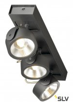 1000131 SLV KALU 3 LED светильник накладной с COB LED 47Вт, 3000К, 3000лм, 60°, черный