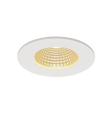 SLV 1000257 PIREQ IP ROUND светильник встраиваемый IP65 11Вт с LED 3000K, 910лм, 38°, с БП, белый