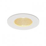 SLV 1000257 PIREQ IP ROUND светильник встраиваемый IP65 11Вт с LED 3000K, 910лм, 38°, с БП, белый