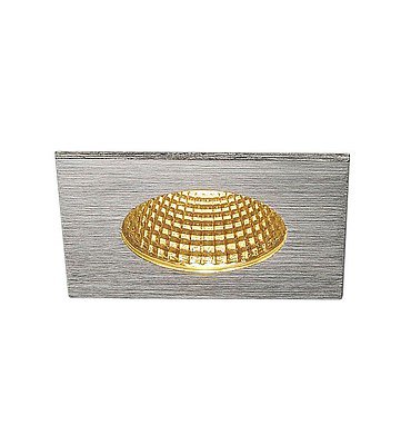 SLV 1000261 PIREQ IP SQUARE светильник встраиваемый IP65 11Вт с LED 3000K, 910лм, 38°, с БП, матированный алюминий