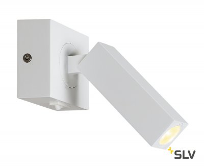 SLV 1000325 STIX светильник накладной 4.5Вт с выключателем и LED 3000К, 185лм, 30°, белый (ex 146271)
