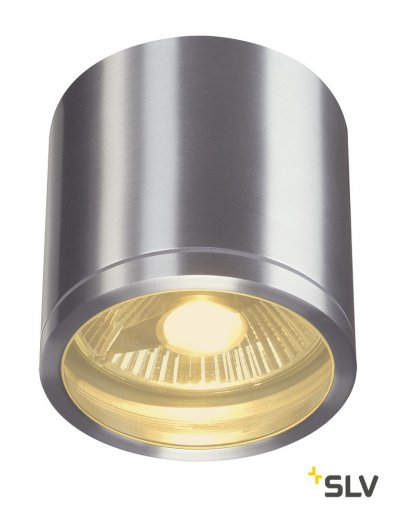 SLV 1000332 ROX CEILING светильник потолочный IP44 для лампы ES111 50Вт макс., матированный алюминий (ex 229756)