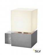 1000336 SLV SQUARE WL светильник настенный IP44 для лампы E27 20Вт макс., матированный алюминий/ белый