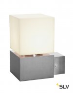 1000336 SLV SQUARE WL светильник настенный IP44 для лампы E27 20Вт макс., матированный алюминий/ белый