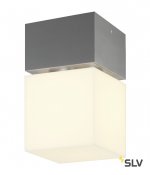 1000337 SLV SQUARE C светильник потолочный IP44 для лампы E27 20Вт макс., матированный алюминий/ белый
