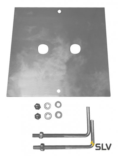 SLV 1000343 SQUARE POLE, набор анкеров для бетона, сталь (ex 232220)