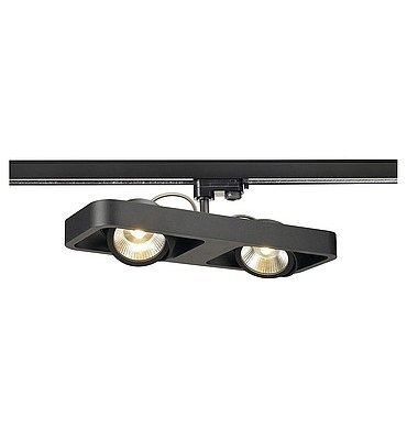 1000408 SLV 3Ph, LYNAH DOUBLE светильник c LED 32Вт, 3000К, 2000лм, 24°, черный