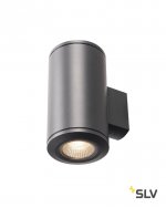 1000446 SLV POLE PARC UP/DOWN светильник настенный IP44 c LED 56Вт, 3000K, 2x2900лм, черный