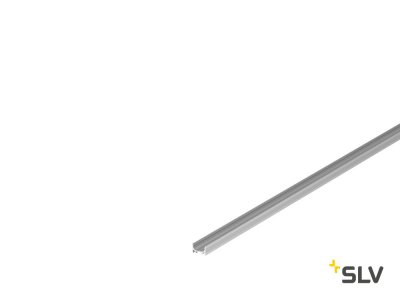 1000460 SLV GRAZIA 10, профиль накладной плоский, 2 м, без экрана, алюминий