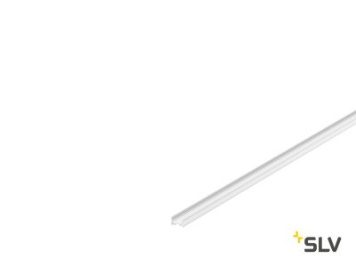 1000461 SLV GRAZIA 10, профиль накладной плоский, 2 м, без экрана, белый