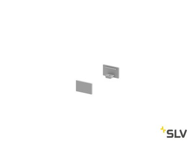 1000475 SLV GRAZIA 10, заглушка плоская для плоского профиля, 2шт., алюминий