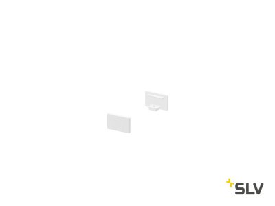 1000476 SLV GRAZIA 10, заглушка плоская для плоского профиля, 2шт., белый 